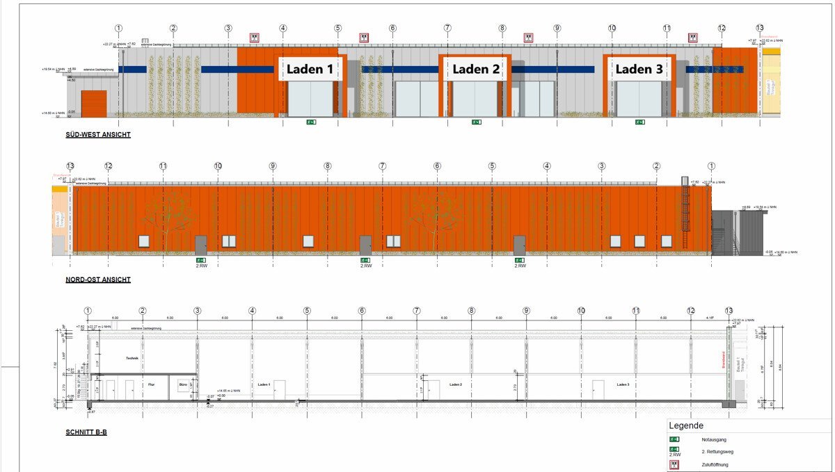 neue verkaufsfl�chen Einzelhandel