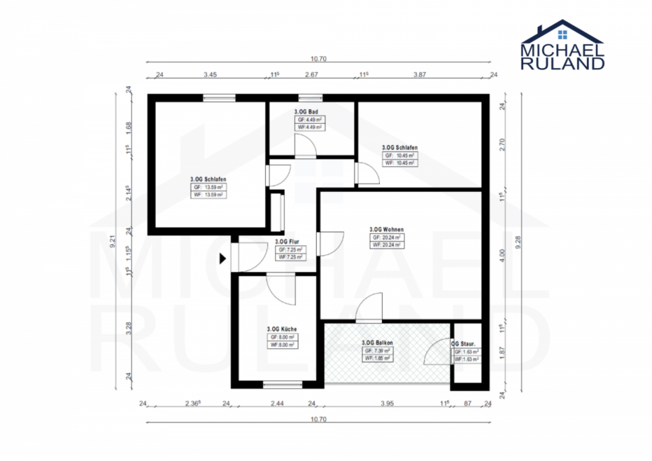 Grundriss Wohnung kaufen Duisburg iad5831 Etagenwohnung Duisburg