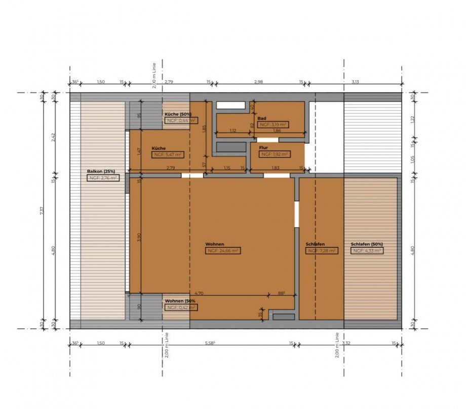 neuer Grundriss DG-Wohnung Grevenbroich Dachgeschosswohnung Grevenbroich-Wevelinghoven
